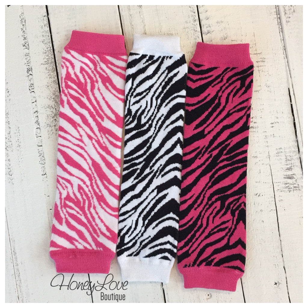 SALE!! Zebra Print Leg Warmers - HoneyLoveBoutique