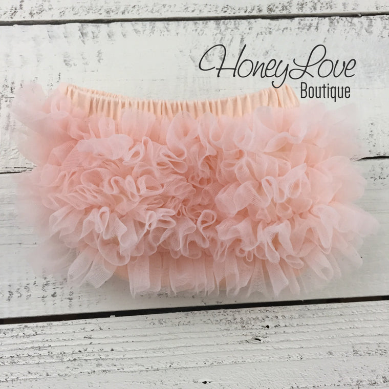 Peach Ruffle Bottom Bloomers - HoneyLoveBoutique