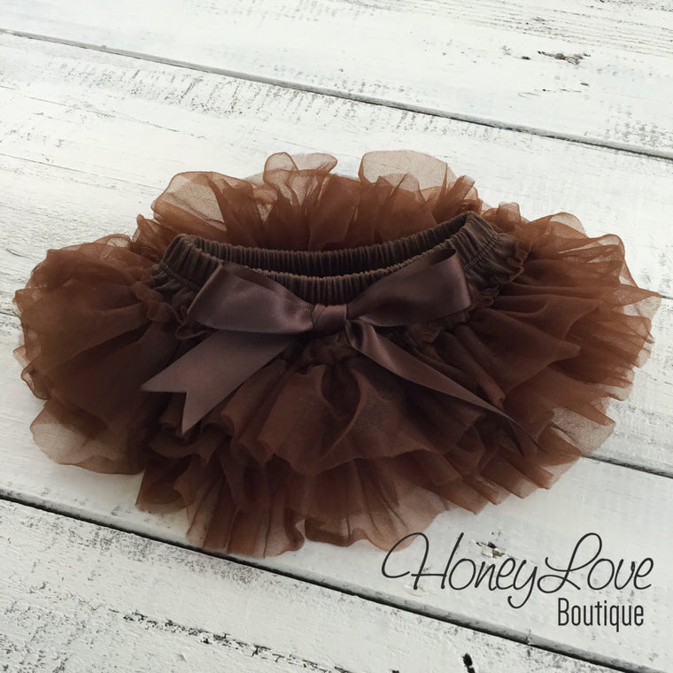 Tutu Skirt Bloomer - Brown - HoneyLoveBoutique