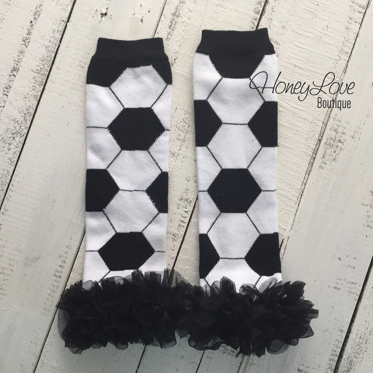 Leg Warmers - Soccer Ball - HoneyLoveBoutique