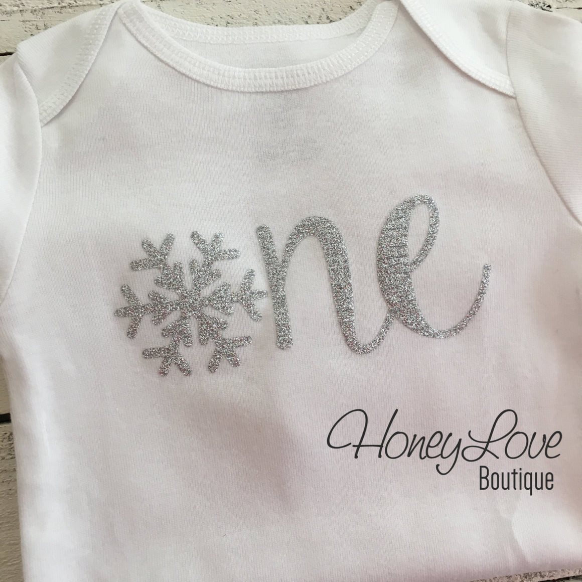 Snowflake Winter ONEderland - Gold/Silver Glitter - HoneyLoveBoutique