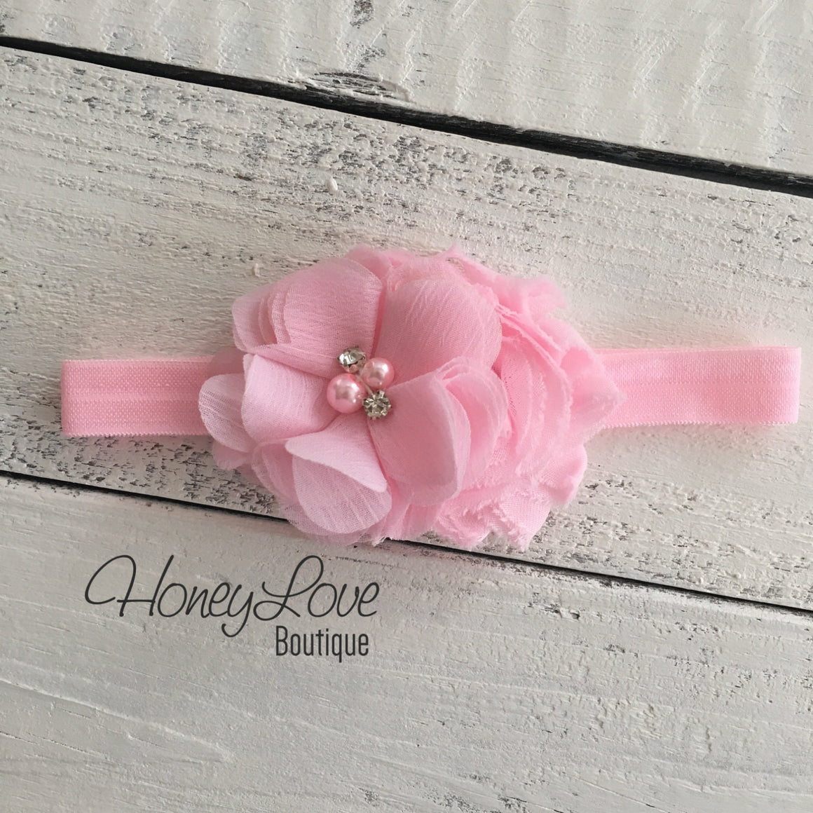 Light Pink embellished tutu skirt bloomers and matching headband - HoneyLoveBoutique
