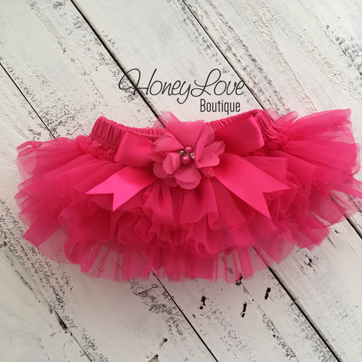 PERSONALIZED Name Outfit - Gold Glitter and Watermelon/Hot Pink - embellished bloomer - HoneyLoveBoutique