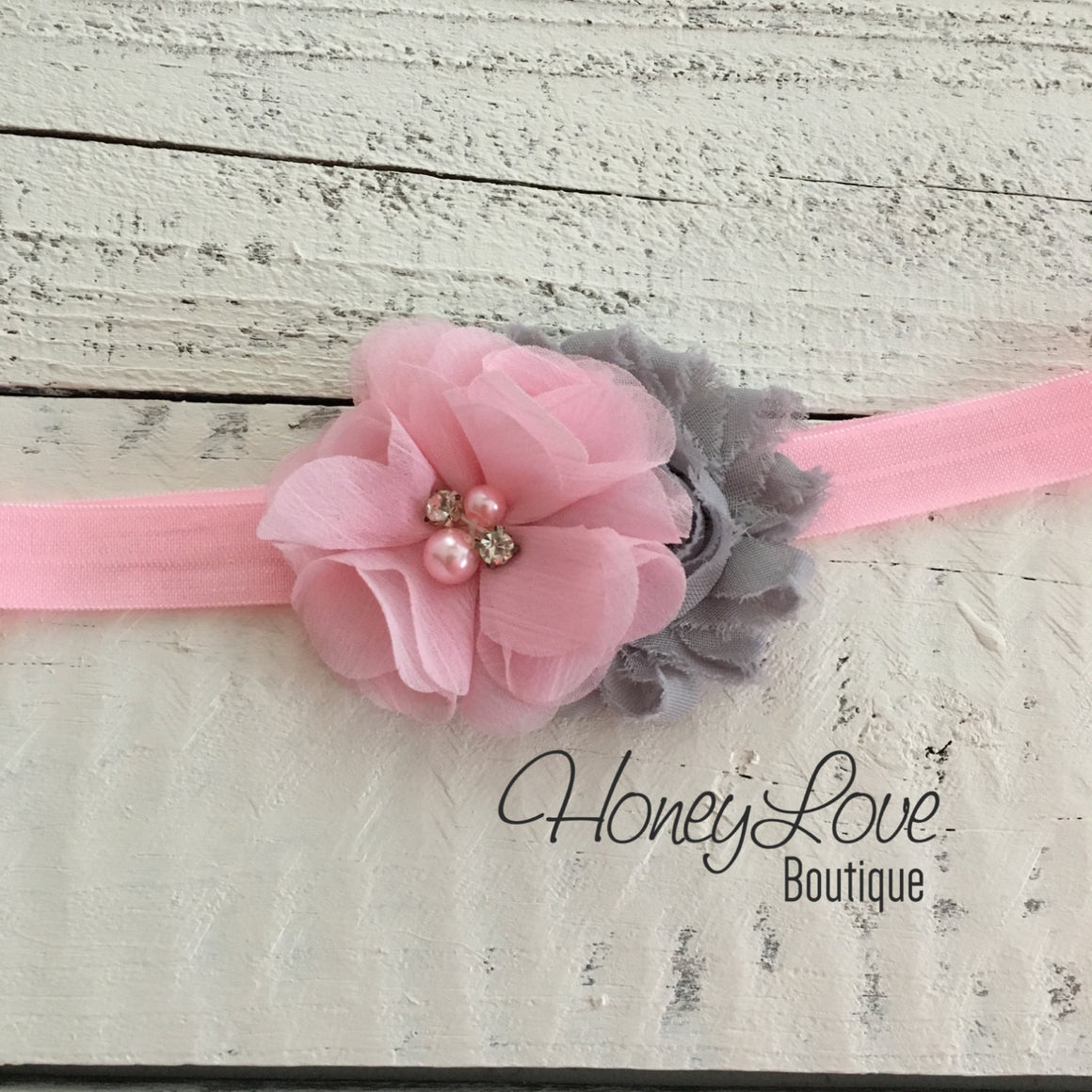 Winter ONEderland 1st Birthday outfit - Light Pink, Gray and Silver glitter - HoneyLoveBoutique