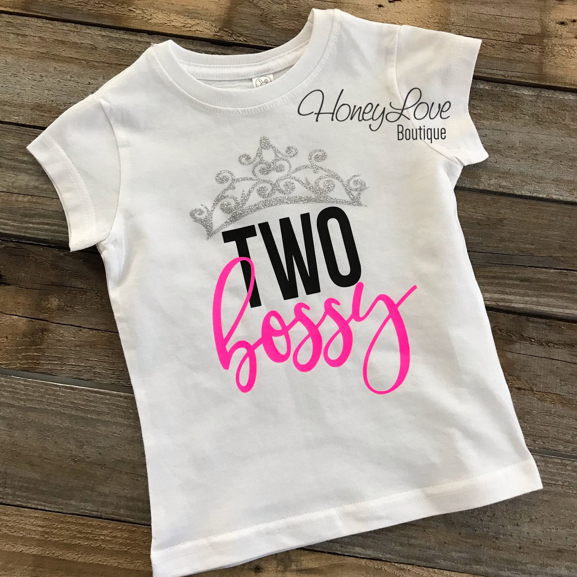 Two Bossy and The Real Boss matching shirts - HoneyLoveBoutique