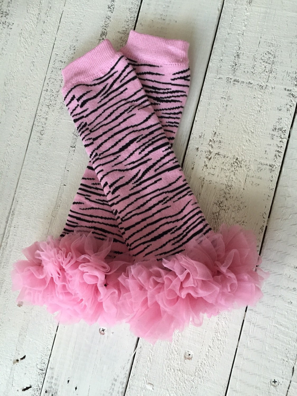 Pink and Black Zebra Leg Warmer - HoneyLoveBoutique