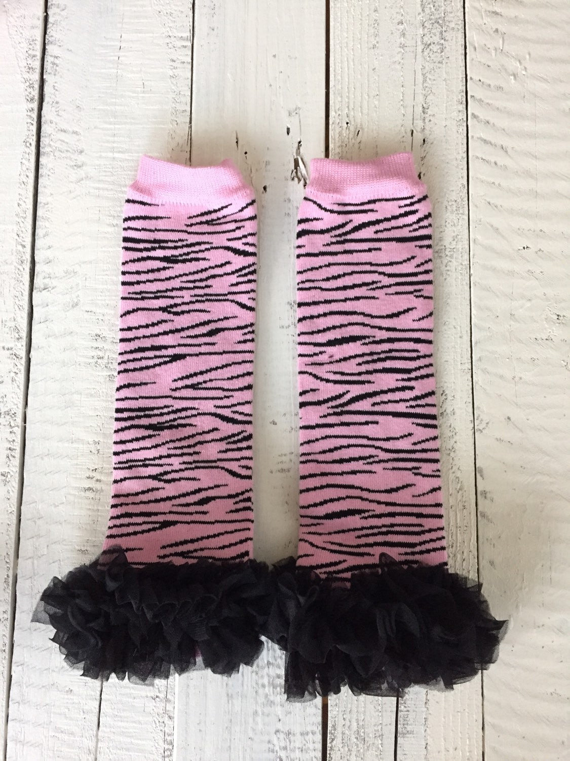 Pink and Black Zebra Leg Warmer - HoneyLoveBoutique