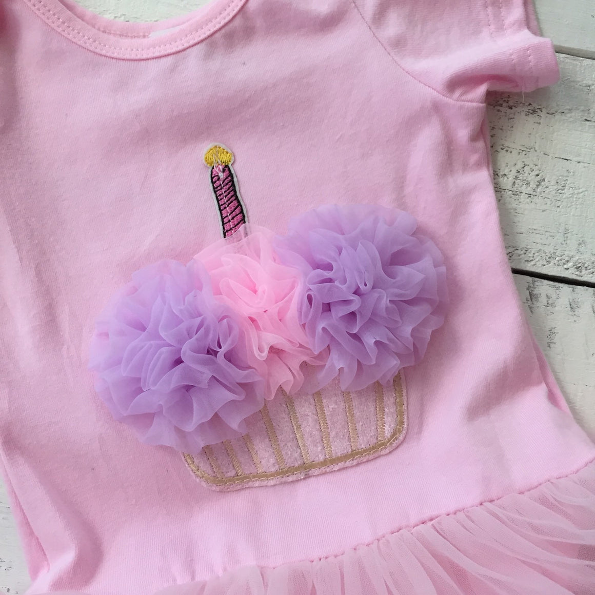 Cupcake Tutu Dress and matching rhinestone headband - Pink and Purple - HoneyLoveBoutique
