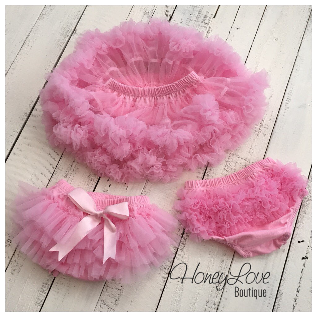 Light Pink - Pettiskirt - Tutu Skirt - Ruffle Bottom Bloomers - HoneyLoveBoutique