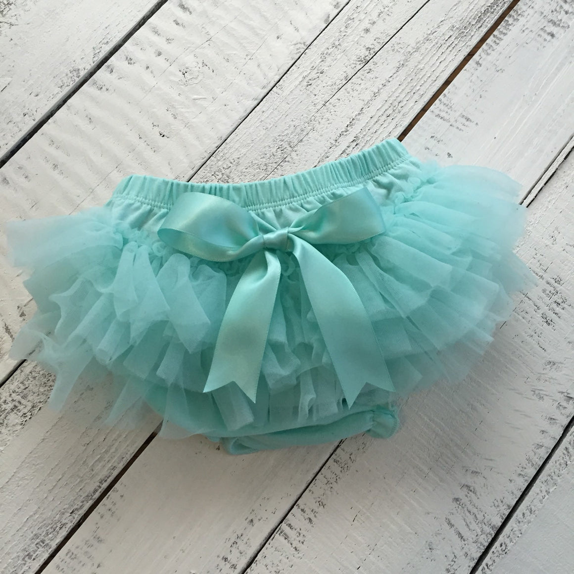 Mint Aqua - Pettiskirt - Tutu Skirt Bloomer - Ruffle Bottom Bloomer - HoneyLoveBoutique