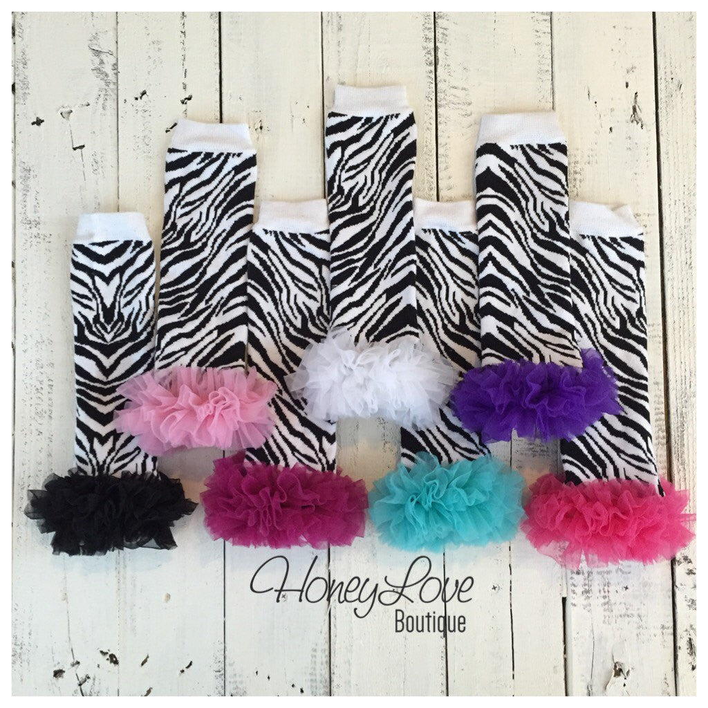 Leg Warmers - Zebra Print - HoneyLoveBoutique