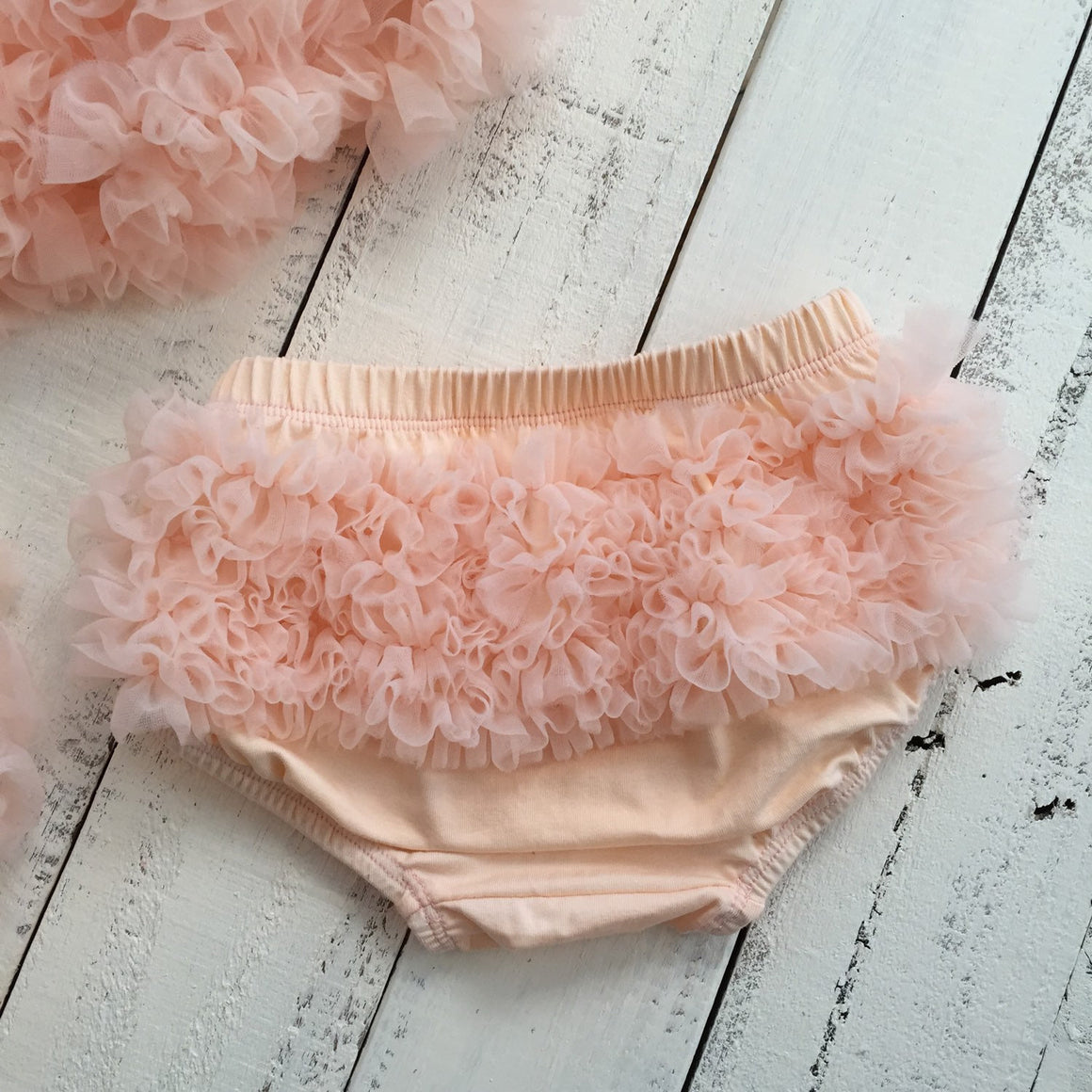 Peach - Pettiskirt - Tutu Skirt Bloomer - Ruffle Bottom Bloomer - HoneyLoveBoutique