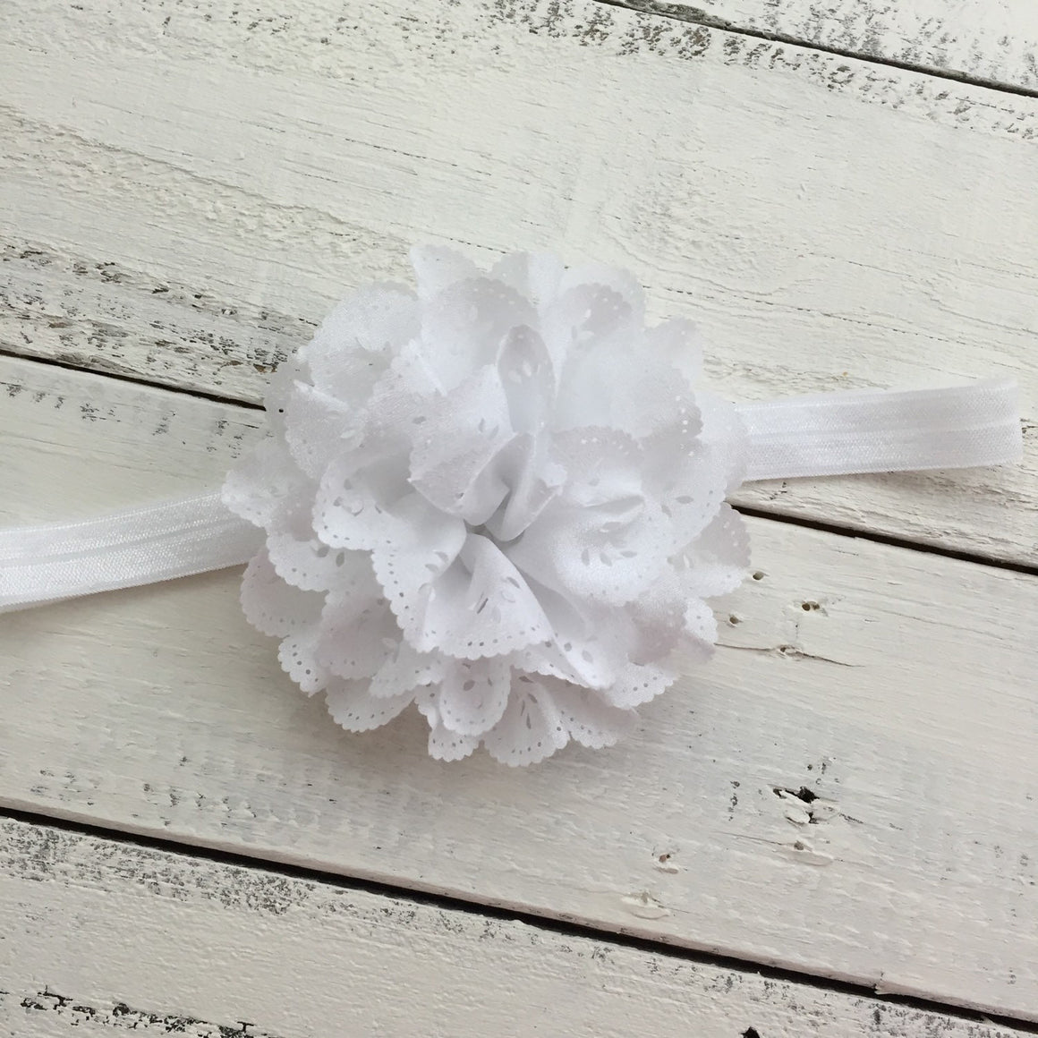 White Flower Headband - HoneyLoveBoutique