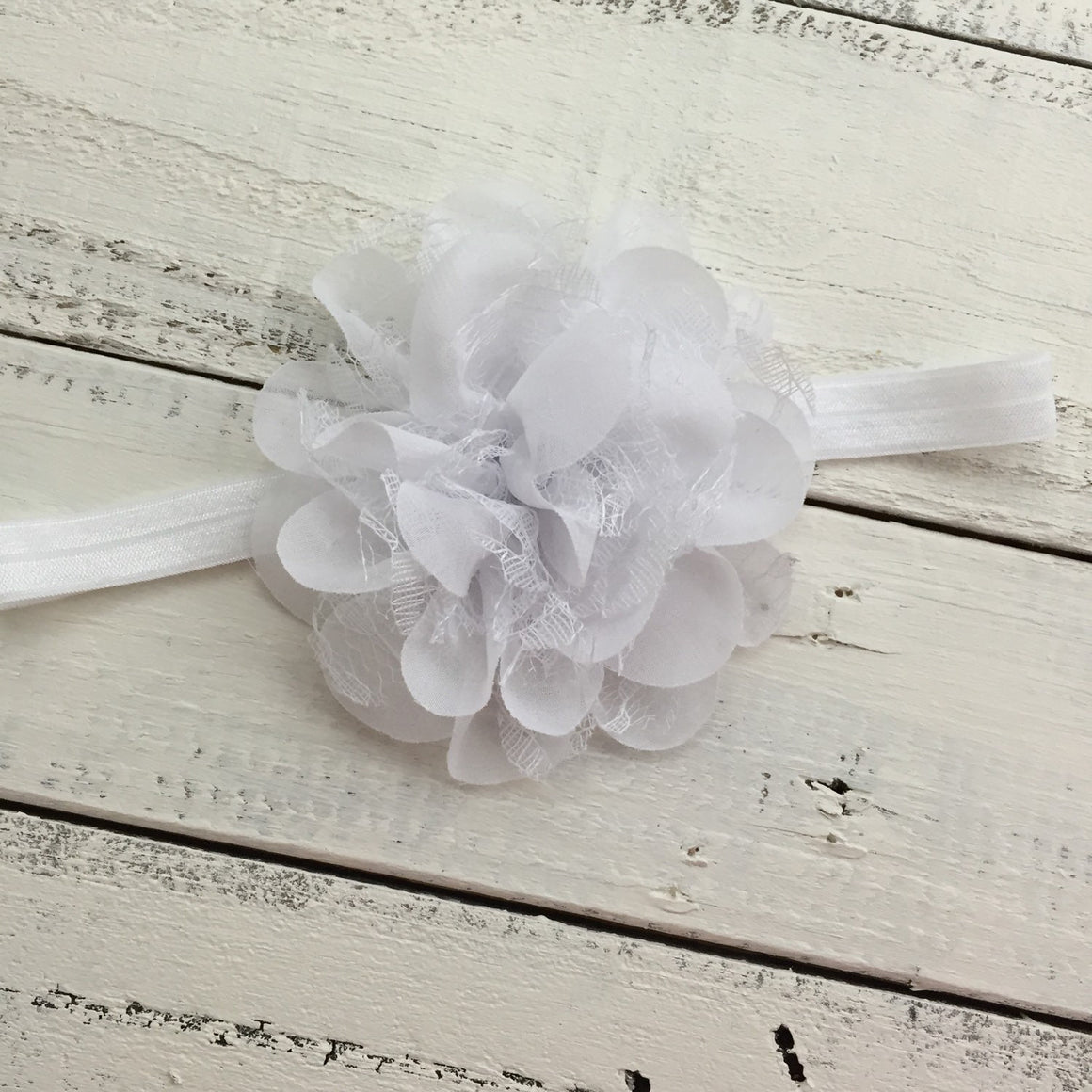 White Flower Headband - HoneyLoveBoutique