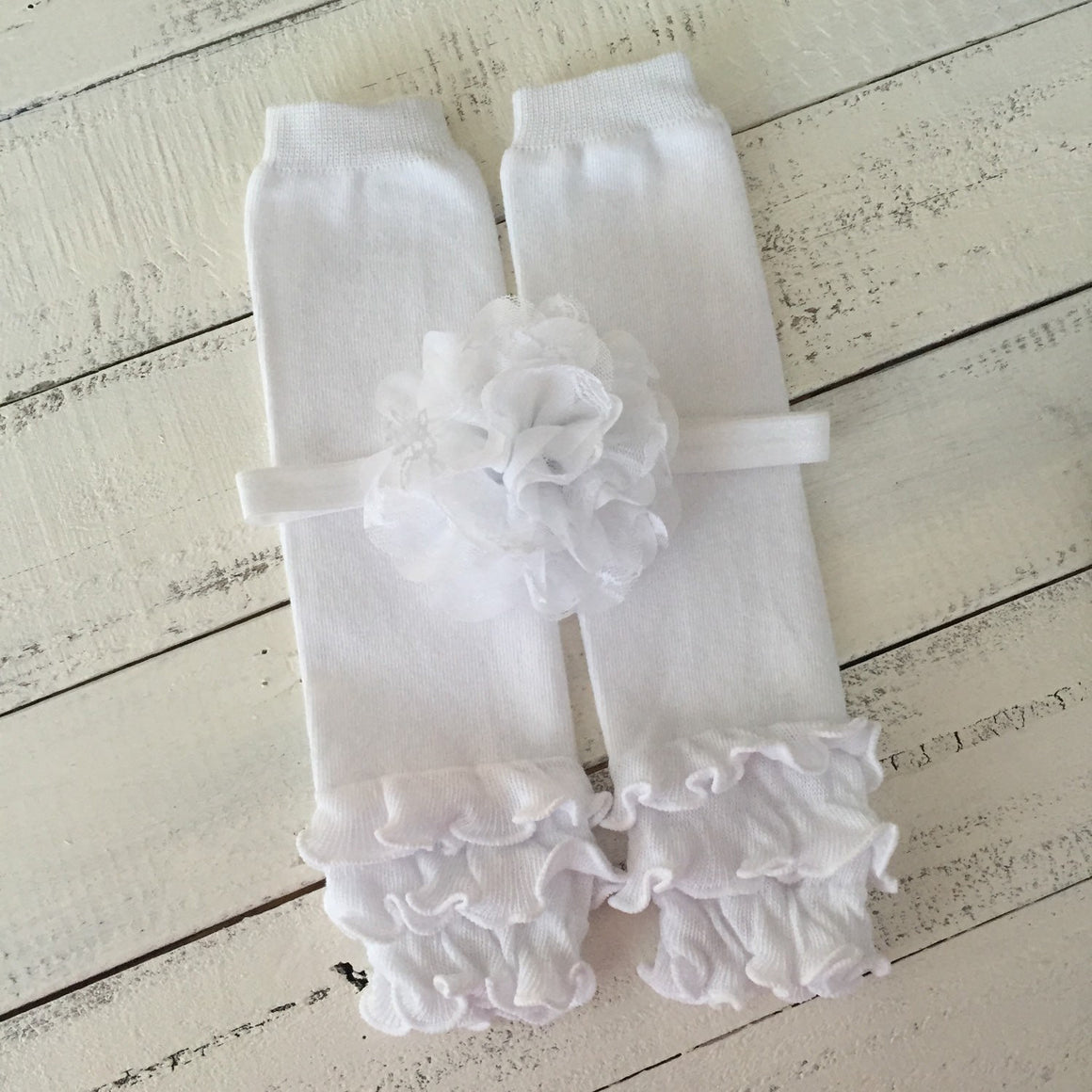 Ruffle Bottom Football bodysuit and optional headband and leg warmers - HoneyLoveBoutique