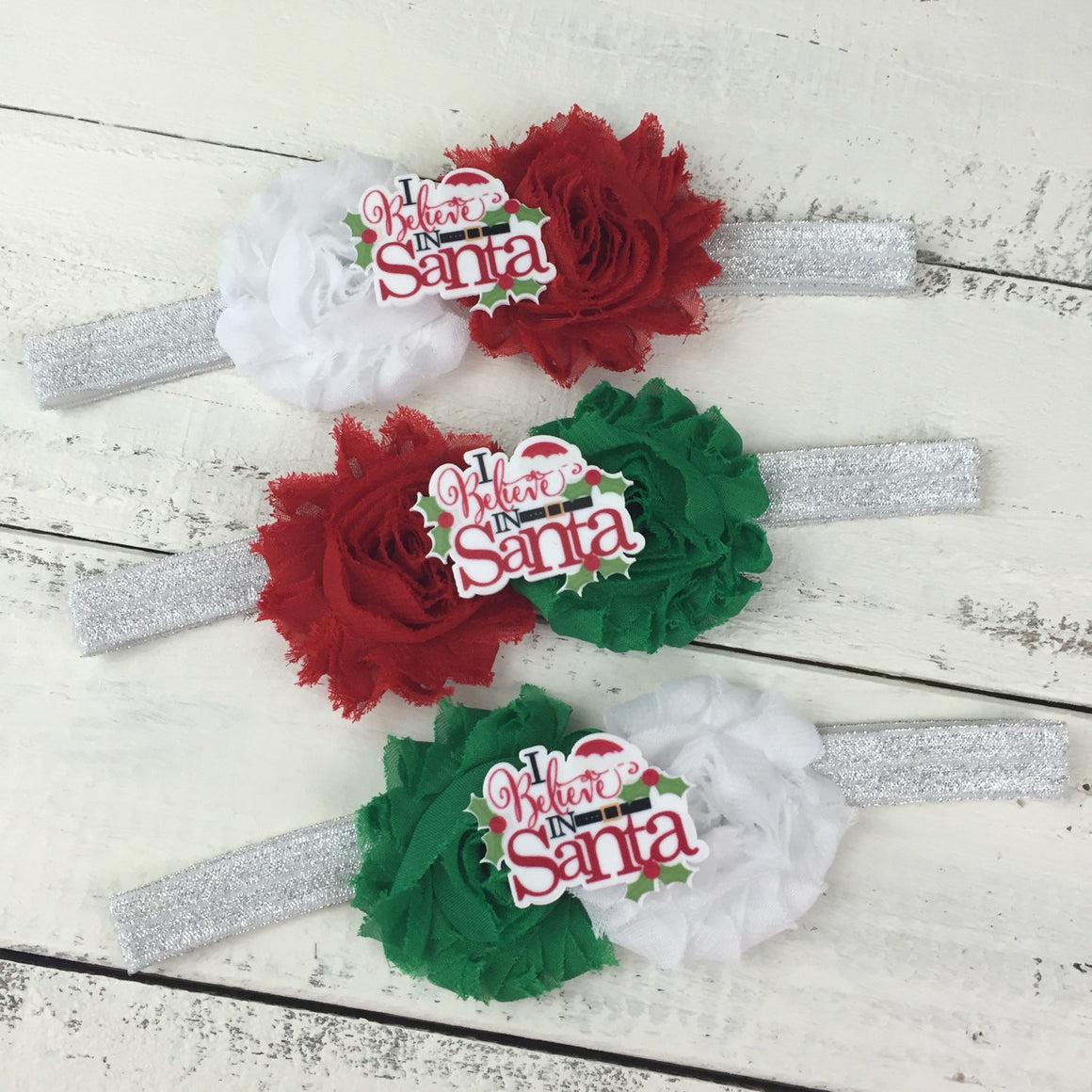 Christmas Headband - I Believe in Santa - HoneyLoveBoutique