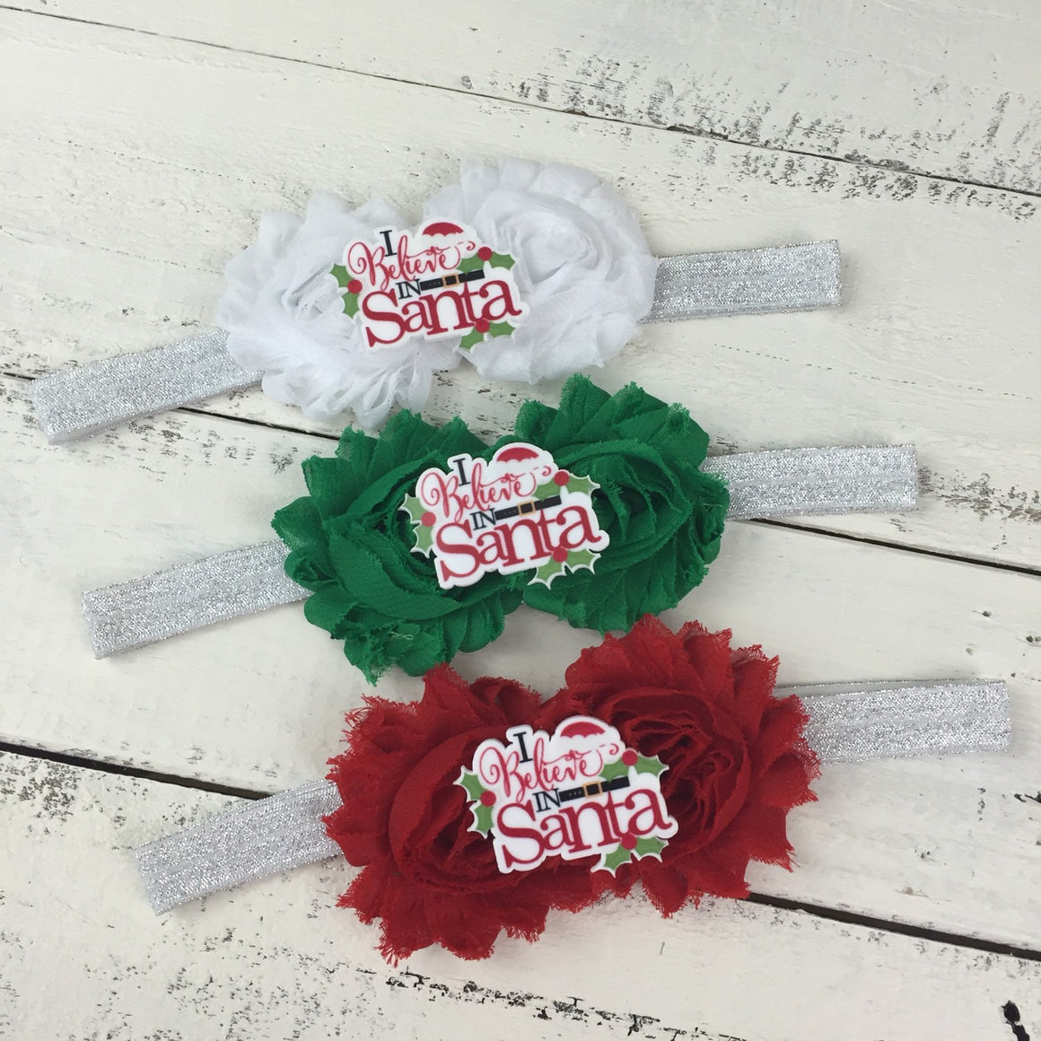 Christmas Headband - I Believe in Santa - HoneyLoveBoutique