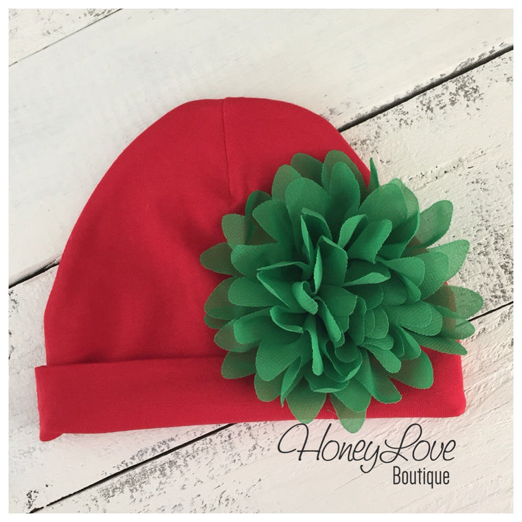 Christmas newborn beanie/hat - HoneyLoveBoutique