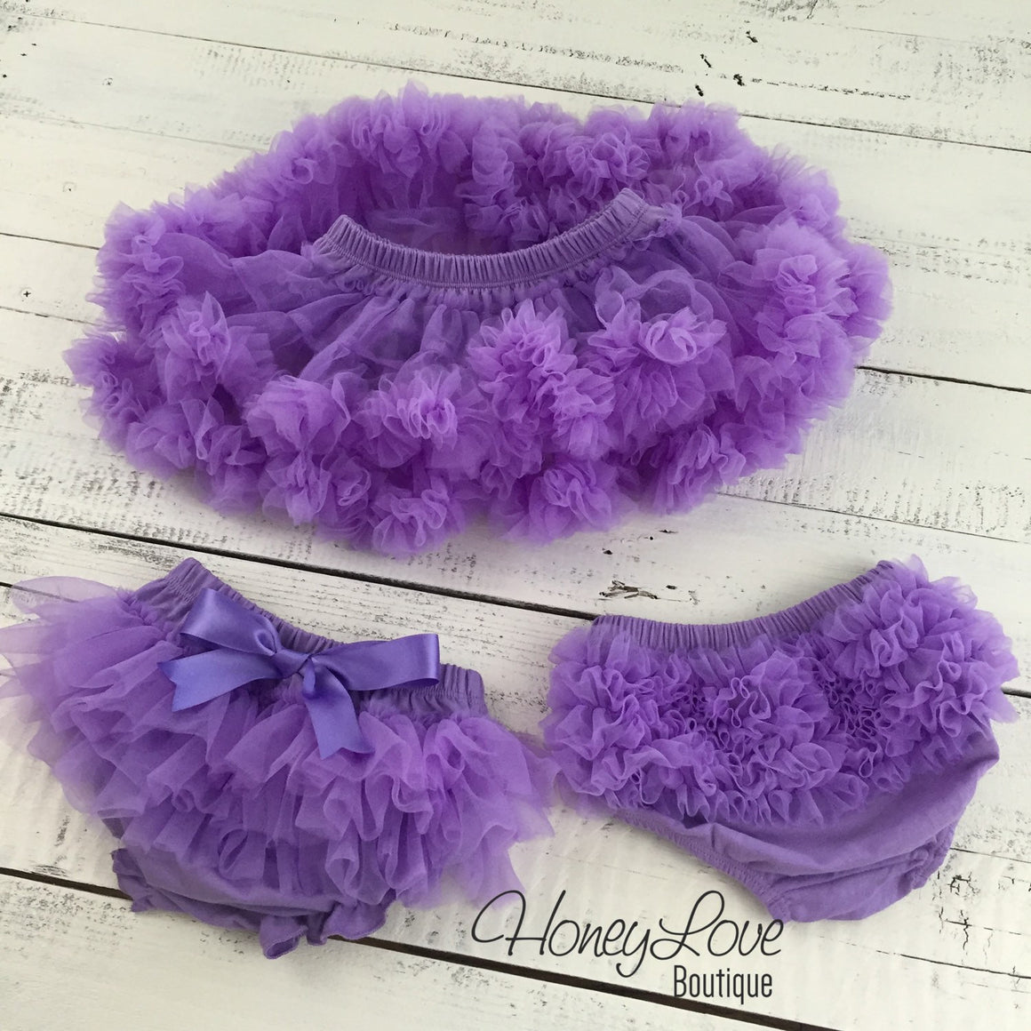 Lavender Purple - Pettiskirt - Tutu Skirt Bloomer - Ruffle Bottom Bloomer - HoneyLoveBoutique