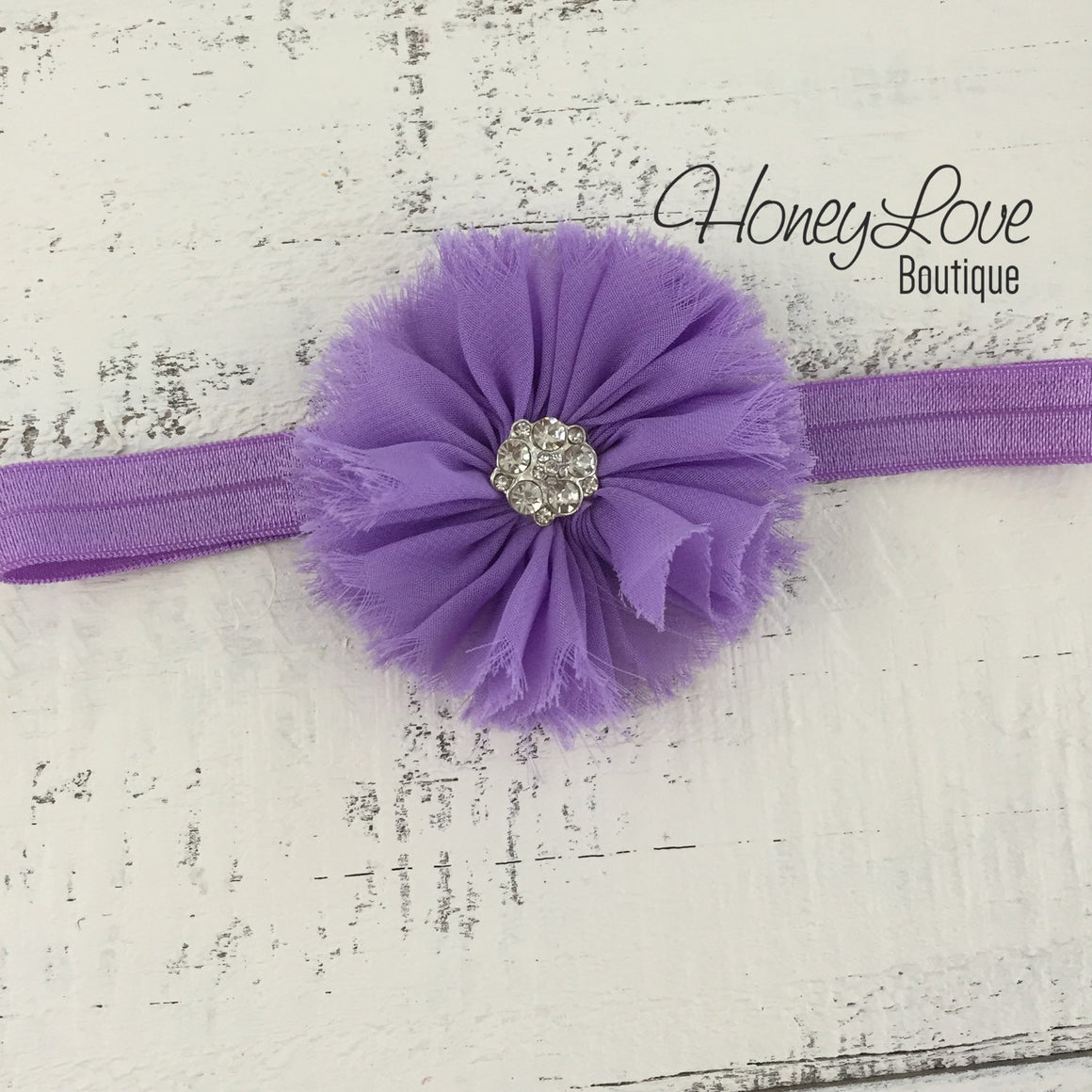 Lavender Purple ruffle bottom bloomer and rhinestone headband - HoneyLoveBoutique